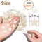 200 Pcs Small Wooden Stars – 1 Inch Unfinished Wood Cutouts for Crafts, Ornaments, Wooden Flags & DIY Art Projects